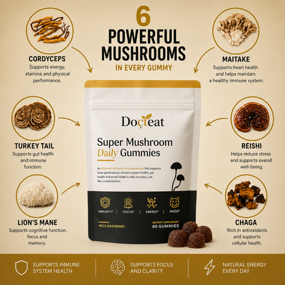 VANTA Super Mushroom Gummies – 60 Gummies for Focus, Energy & Wellness