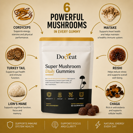 VANTA Super Mushroom Gummies – 60 Gummies for Focus, Energy & Wellness